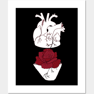 Anatomy heart flower Posters and Art